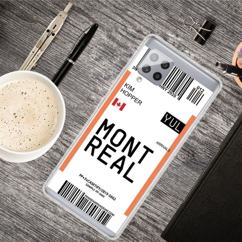 Coque Samsung Galaxy A42 5G Boarding Pass 04 MONTREAL
