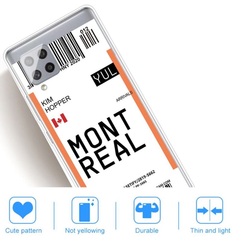 Coque Samsung Galaxy A42 5G Boarding Pass 04 MONTREAL
