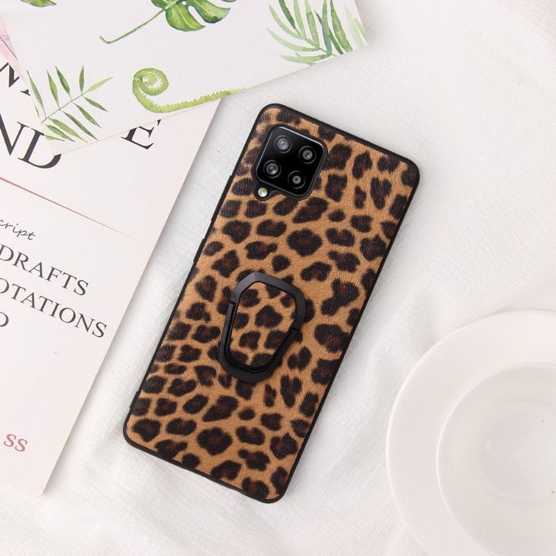 Coque Samsung Galaxy A42 5G Ring Motif Léopard