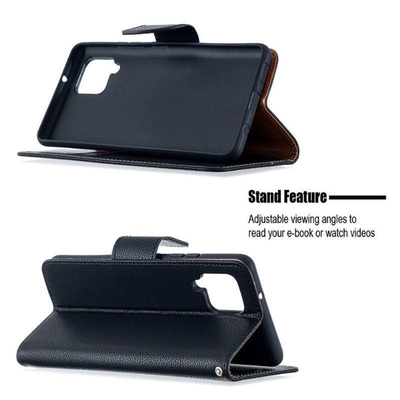 Étui folio effet cuir grainé pour Samsung Galaxy A42 5G