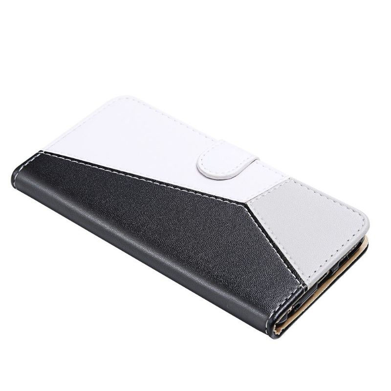 Housse Samsung Galaxy A42 5G Simili Cuir Tricolore Coutures