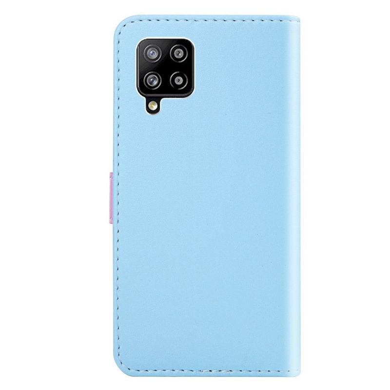 Housse Samsung Galaxy A42 5G Simili Cuir Tricolore Coutures