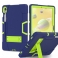 bleu marine jaune vert
