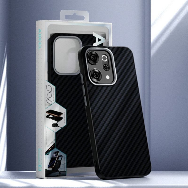Coque Oppo Reno 14 5G Compatible MagSafe Fibre de Carbone