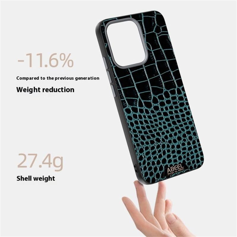 Coque Oppo Reno 14 5G Compatible MagSafe Texture Crocodile ABEEL