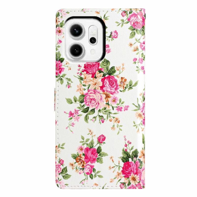 Housse Oppo Reno 14 5G Fleurs Rouges