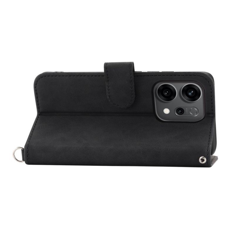 Housse Oppo Reno 14 5G Motif Floral et Sangles