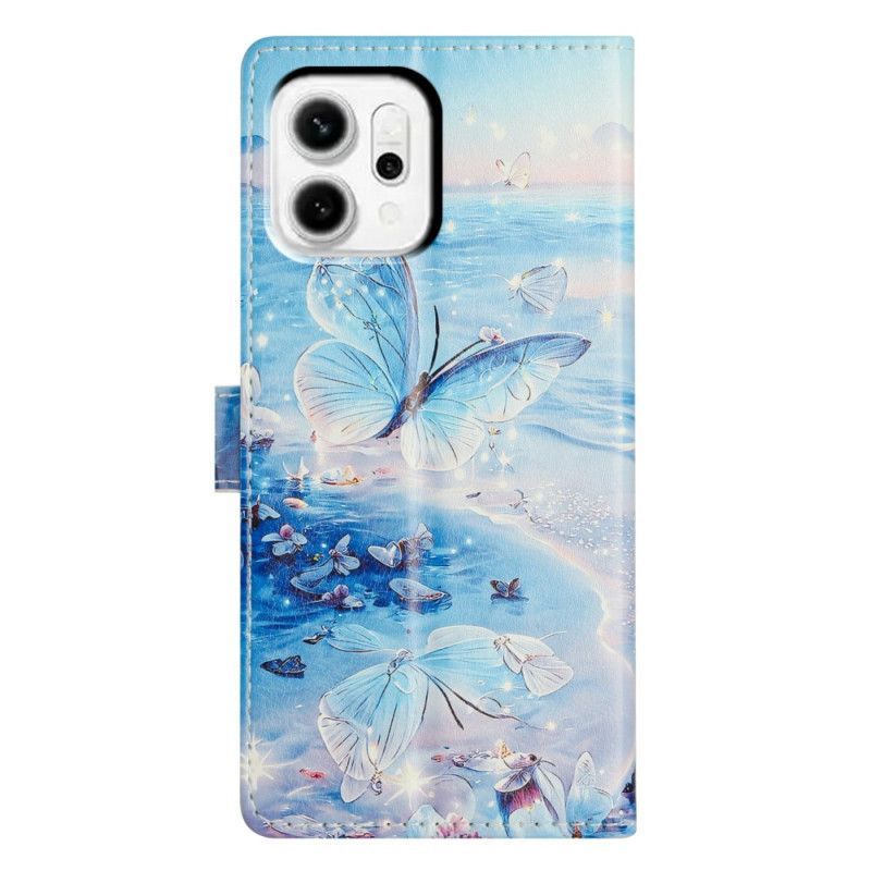 Housse Oppo Reno 14 5G Papillon Océan