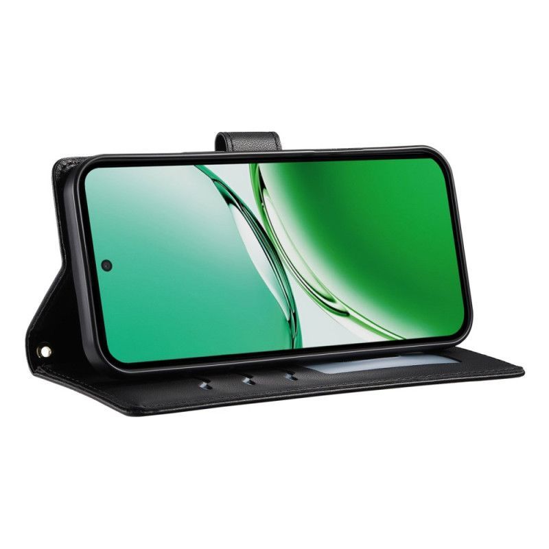 Housse Oppo Reno 14 5G Style Matelassé avec Lanière et Bandoulière