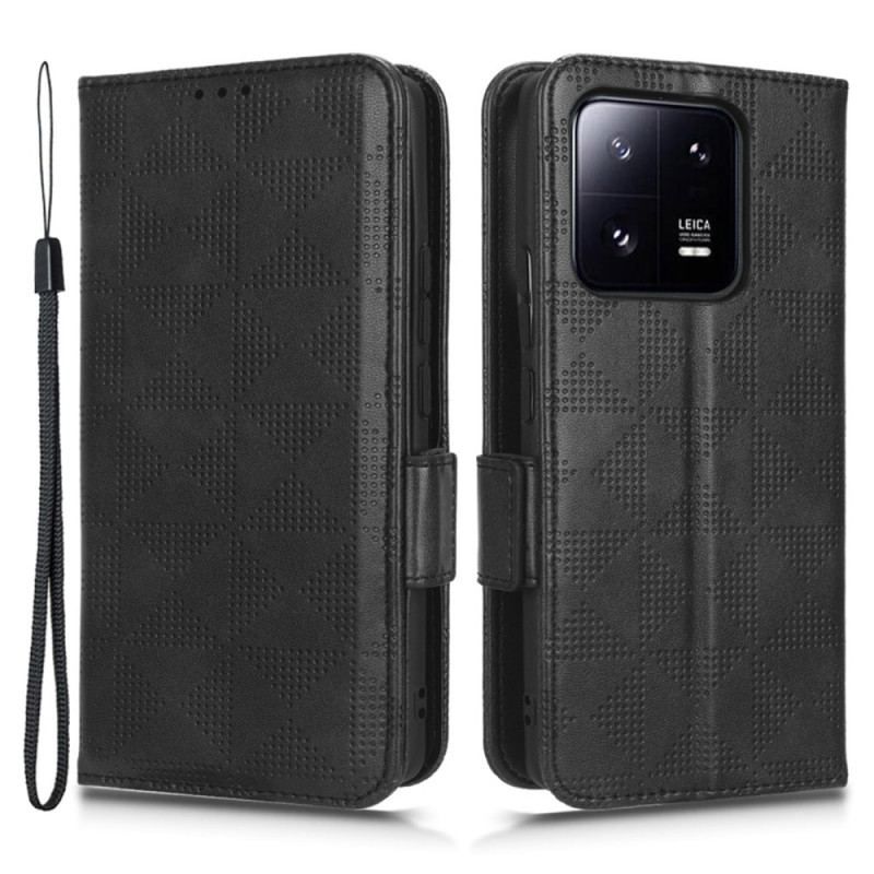 Housse Xiaomi 13 Pro Triangles avec Lanière