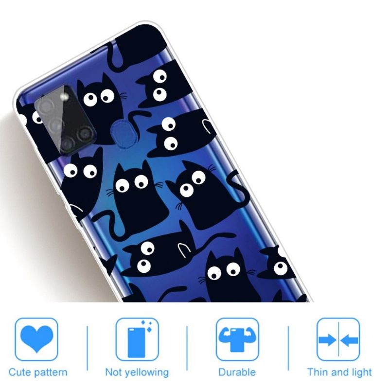Coque Samsung Galaxy A21s chats noirs