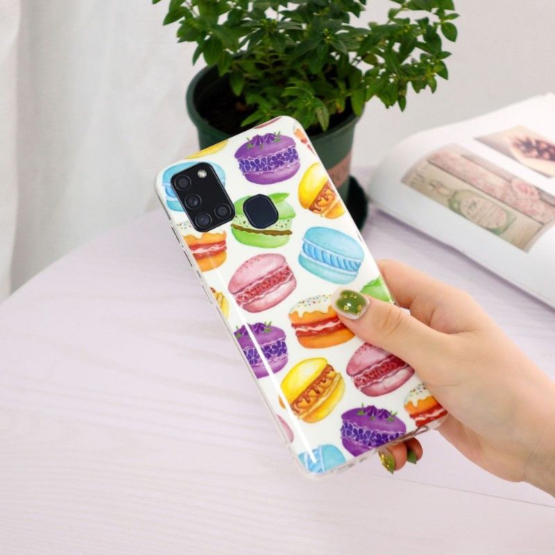Coque Samsung Galaxy A21s Fluorescente Macarons