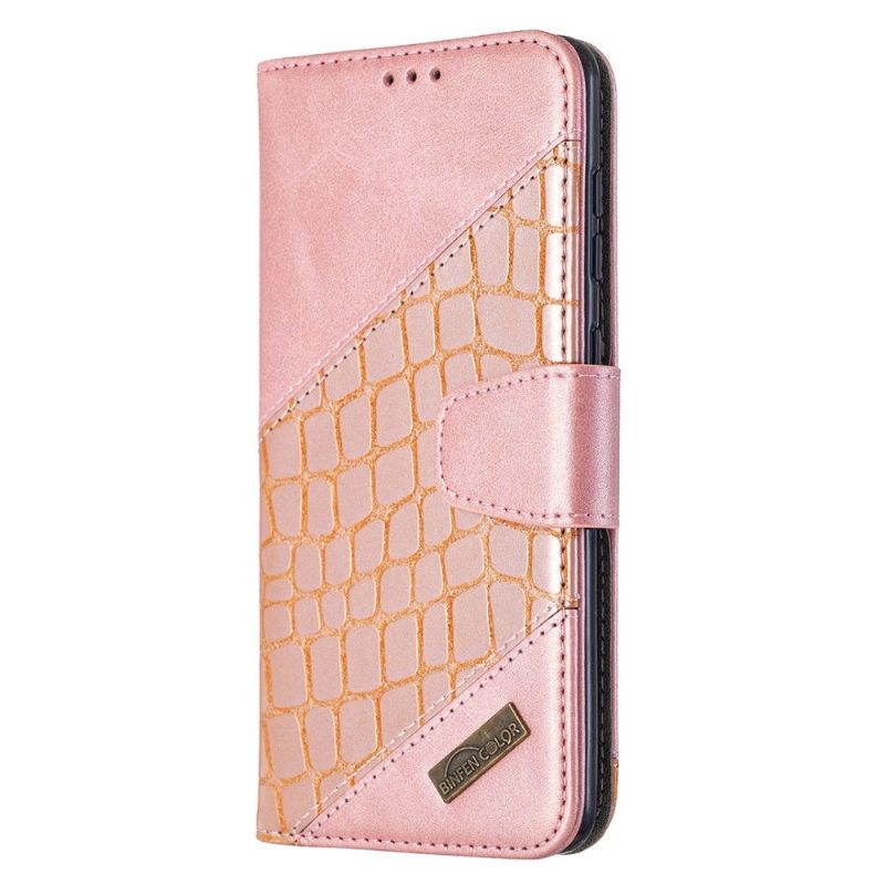 Housse Samsung Galaxy A21s Effet Cuir Aspect Croco