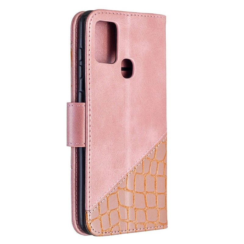 Housse Samsung Galaxy A21s Effet Cuir Aspect Croco