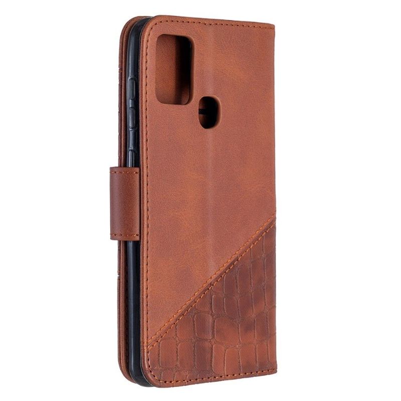 Housse Samsung Galaxy A21s Effet Cuir Aspect Croco