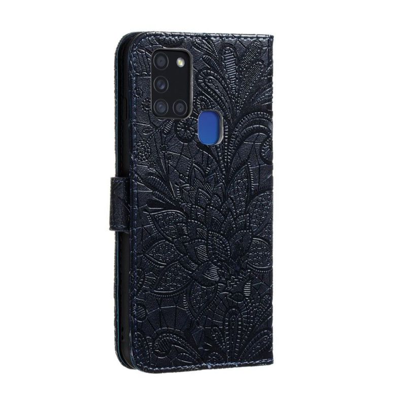 Housse Samsung Galaxy A21s Fleur Dentelle Chic