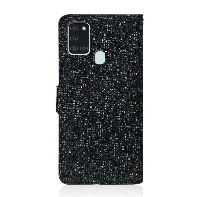 Housse Samsung Galaxy A21s Glitter Porte Cartes