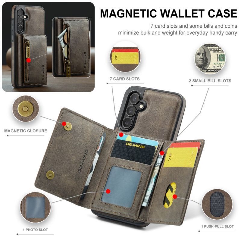 Coque Samsung Galaxy S26 avec Porte-Cartes Magnétique Détachable DG.MING
