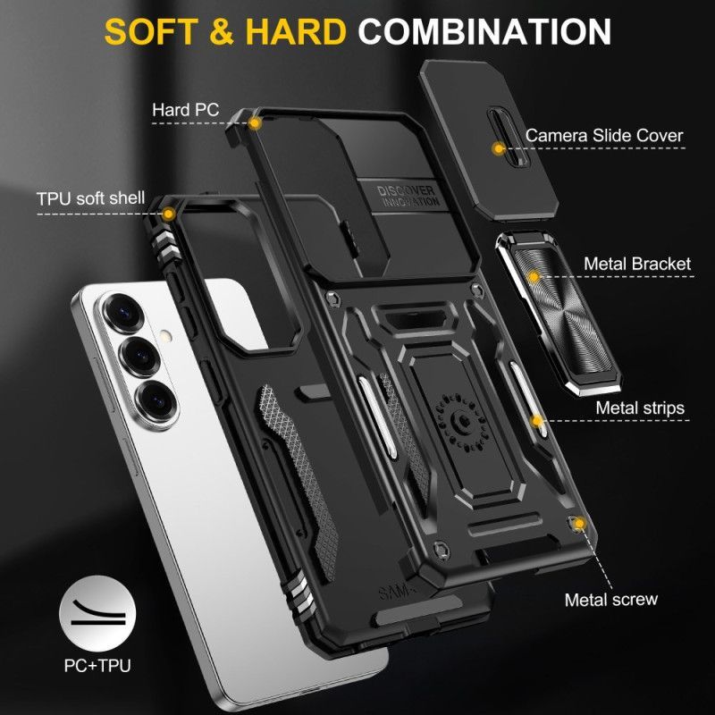 Coque Samsung Galaxy S26 Béquille et Protection Caméra Coulissante