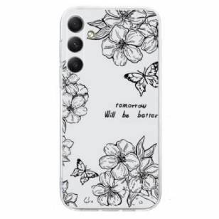 Coque Samsung Galaxy S26 Florale Noire