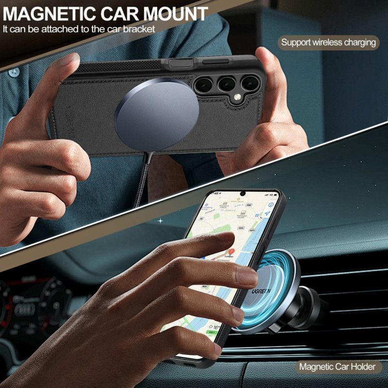 Coque Samsung Galaxy S26 Magnétique Effet Cuir LC.IMEEKE