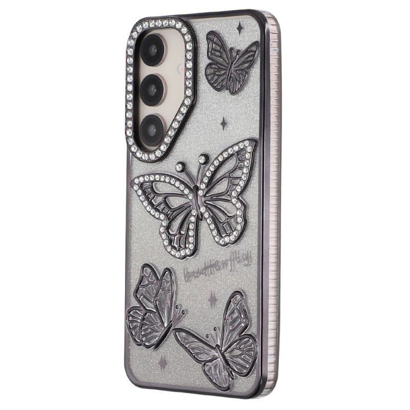 Coque Samsung Galaxy S26 Papillons 3D et Strass