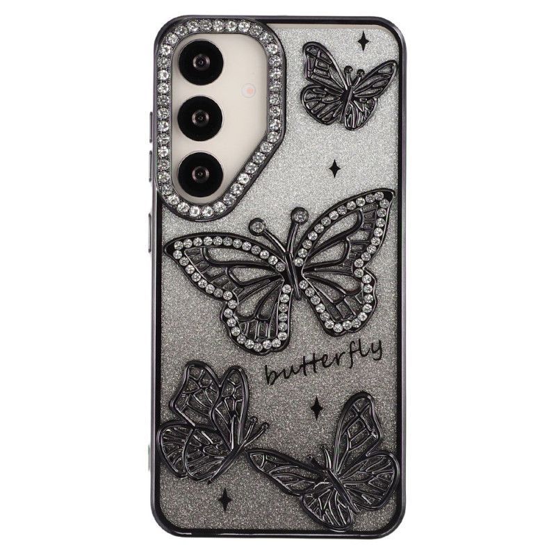Coque Samsung Galaxy S26 Papillons 3D et Strass