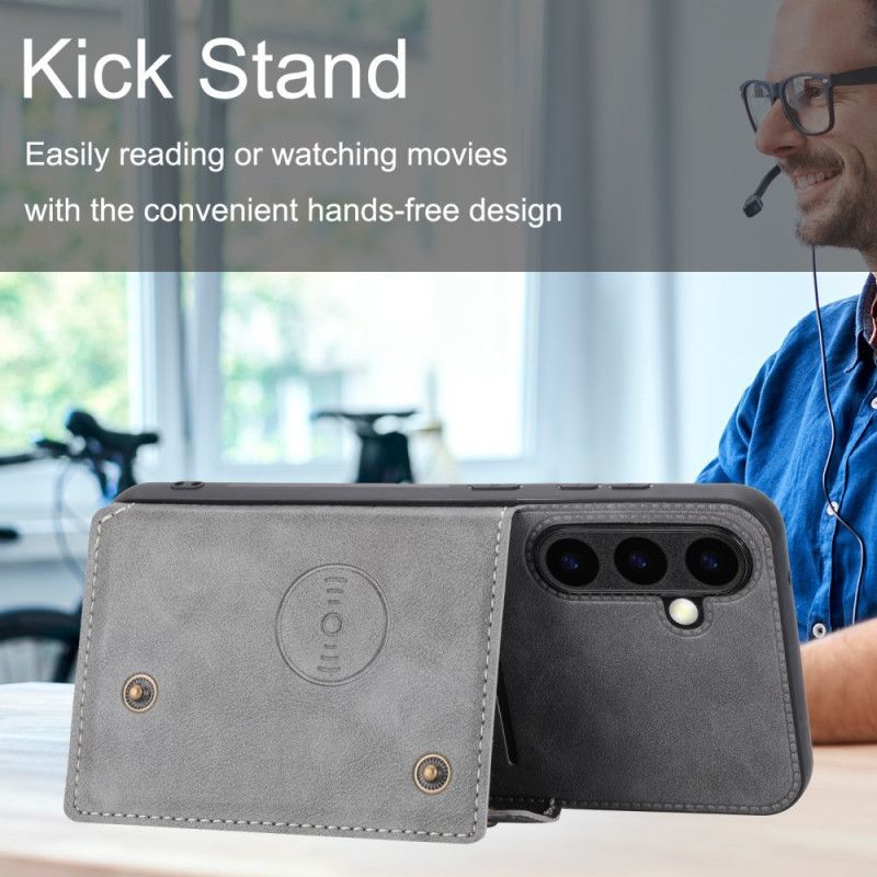 Coque Samsung Galaxy S26 Porte-Cartes Effet Cuir