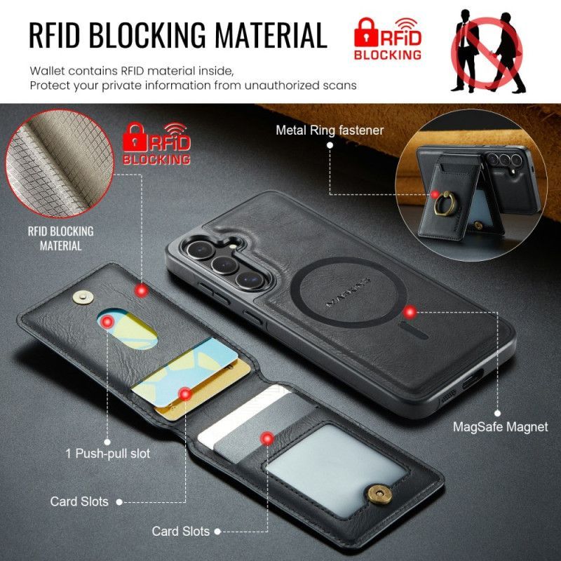 Coque Samsung Galaxy S26 Porte-Cartes Magnétique et Anneau MAGKING
