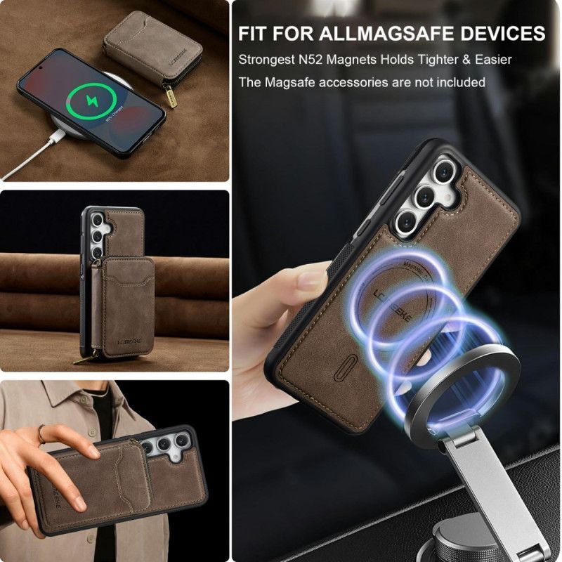 Coque Samsung Galaxy S26 Portefeuille Magnétique Détachable LC.IMEEKE