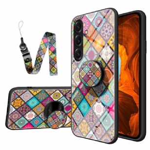 Coque Samsung Galaxy S26 Support et Lanière Patchwork