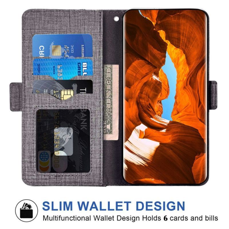 Housse Samsung Galaxy S26 avec Texture Jean et Porte-Cartes Rotatif