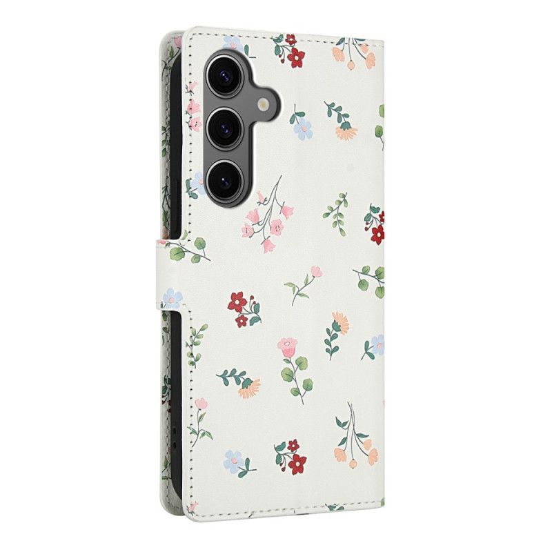 Housse Samsung Galaxy S26 Fleurettes avec Lanière