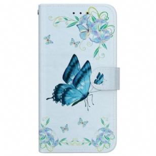 Housse Samsung Galaxy S26 Petit Papillon Bleu