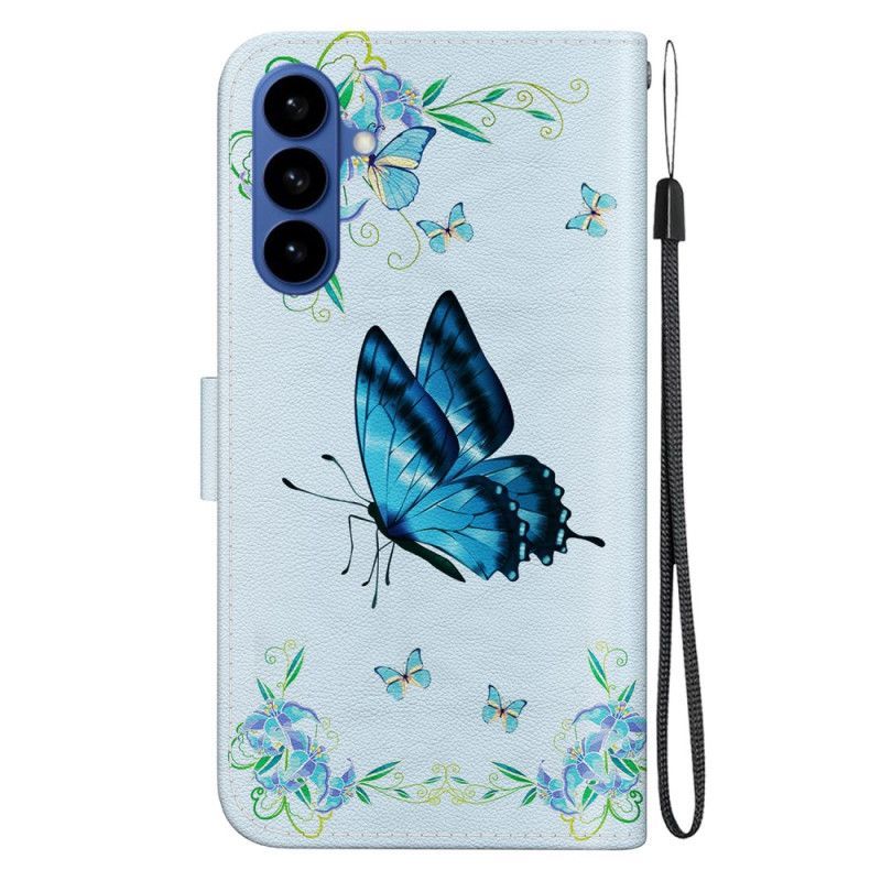 Housse Samsung Galaxy S26 Petit Papillon Bleu