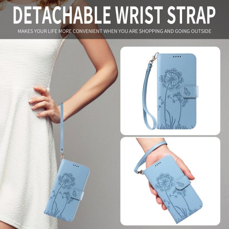 Housse Samsung Galaxy S26 Pissenlits à Lanière