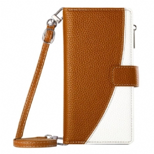 Housse Samsung Galaxy S26 Portefeuille Bicolore avec Sangles