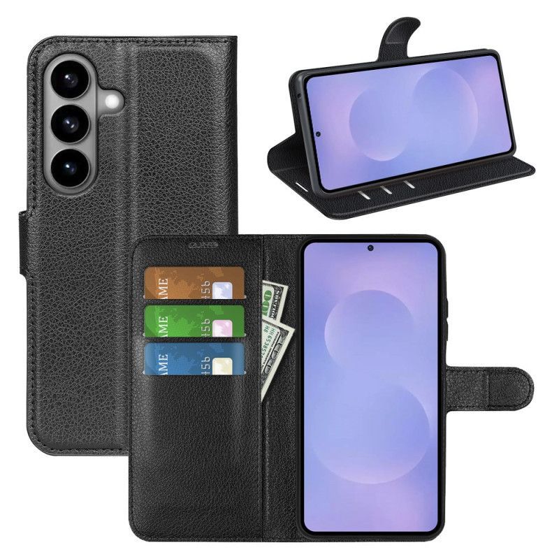 Housse Samsung Galaxy S26 Simili Cuir Litchi