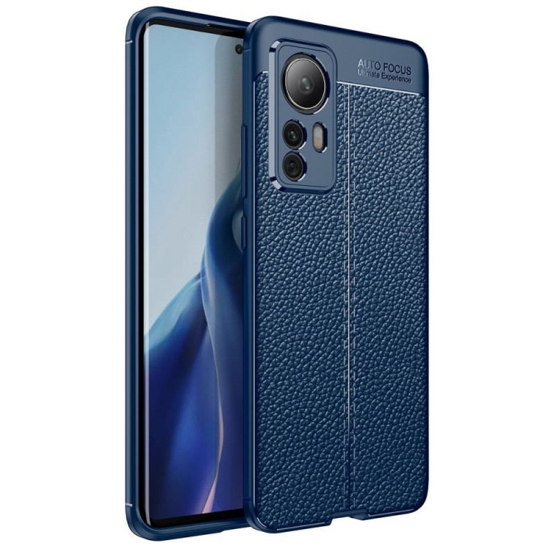 Coque Xiaomi 12 / 12X Effet Cuir Litchi Double Line