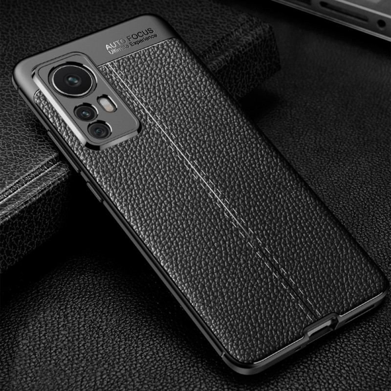 Coque Xiaomi 12 / 12X Effet Cuir Litchi Double Line
