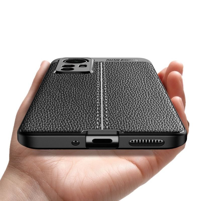 Coque Xiaomi 12 / 12X Effet Cuir Litchi Double Line