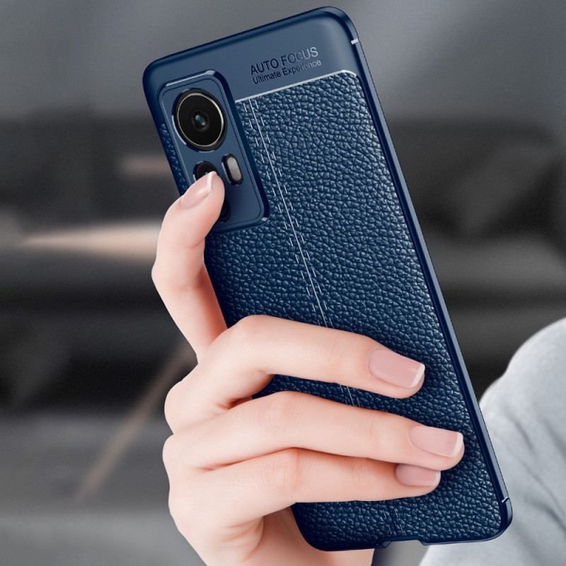Coque Xiaomi 12 / 12X Effet Cuir Litchi Double Line