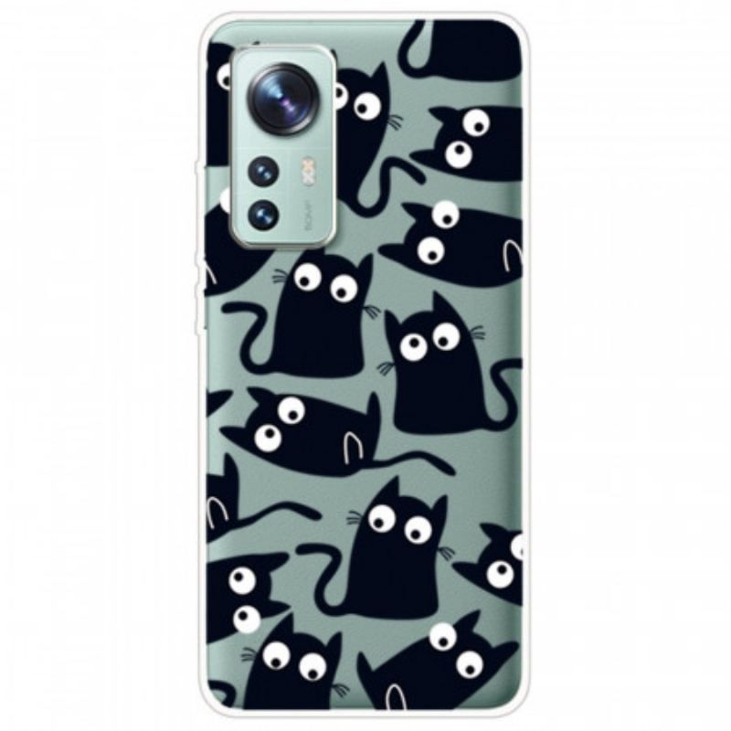 Coque Xiaomi 12 / 12X Multiples Chats Noirs