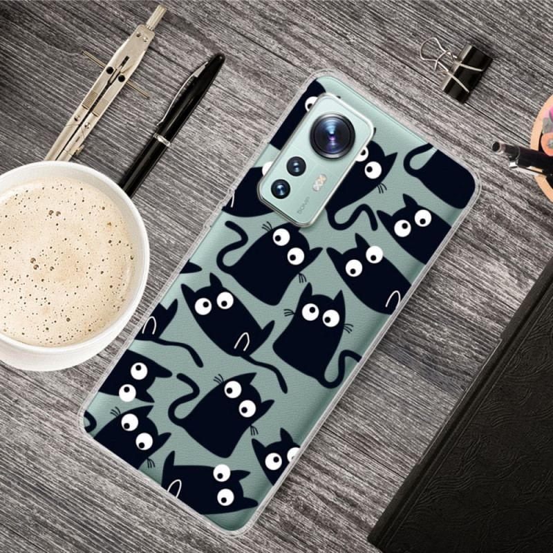 Coque Xiaomi 12 / 12X Multiples Chats Noirs