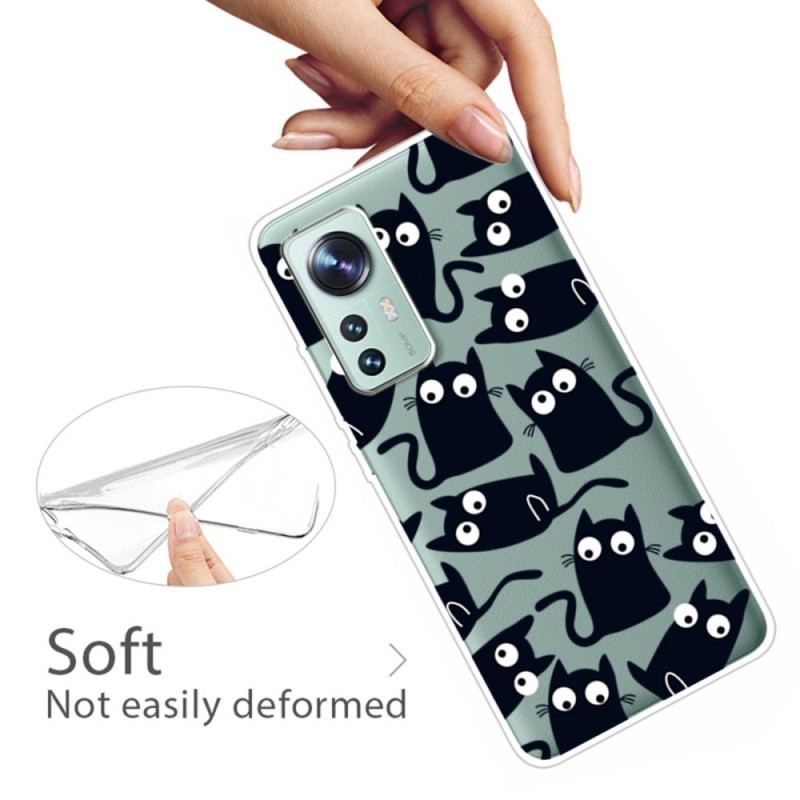 Coque Xiaomi 12 / 12X Multiples Chats Noirs