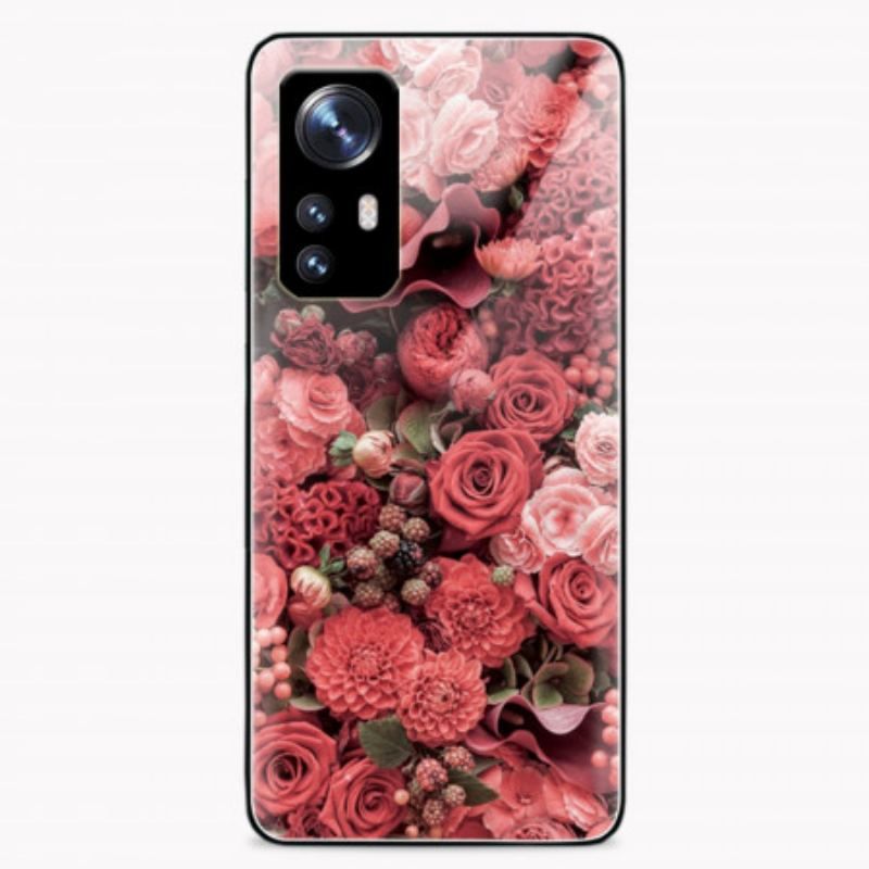 Coque Xiaomi 12 / 12X Verre trempé Fleurs Roses