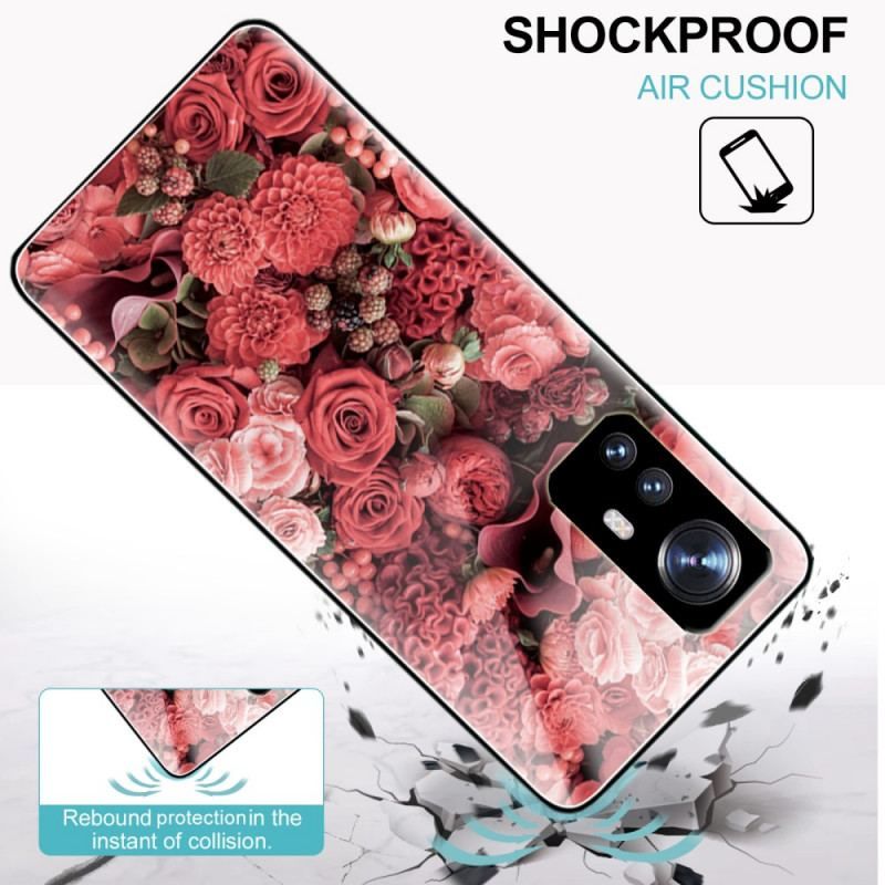 Coque Xiaomi 12 / 12X Verre trempé Fleurs Roses
