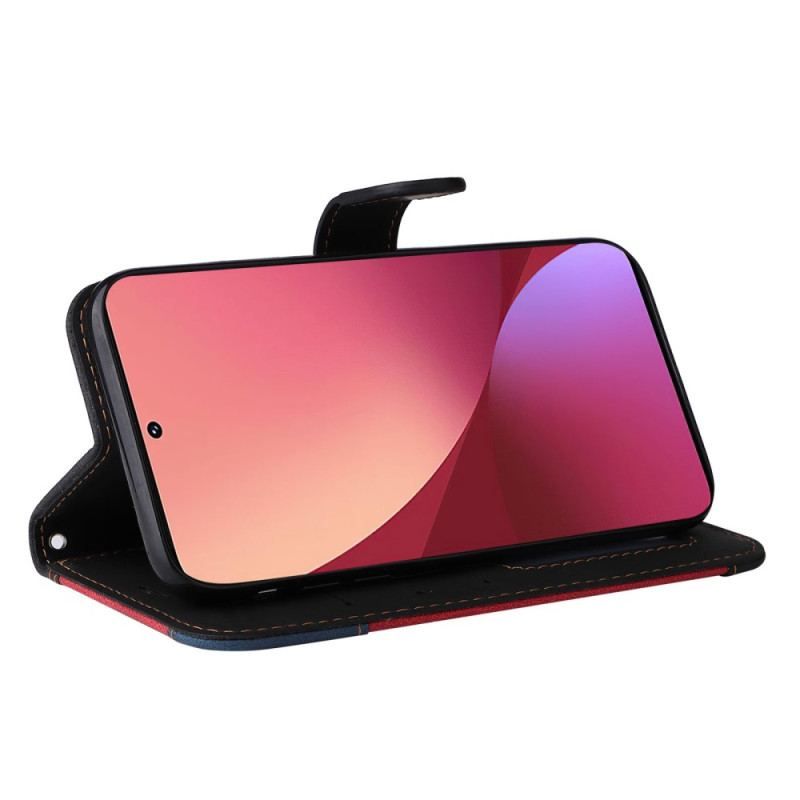 Housse Xiaomi 12 / 12X Tricolore à Lanière