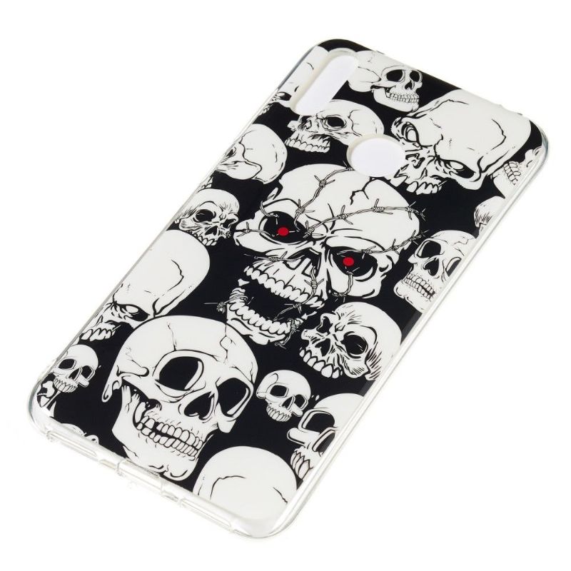 Huawei Y7 2019 - Coque luminous tête de mort