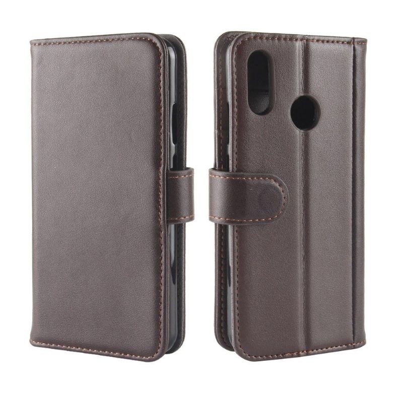 Huawei Y7 2019 - Étui portefeuille en cuir premium